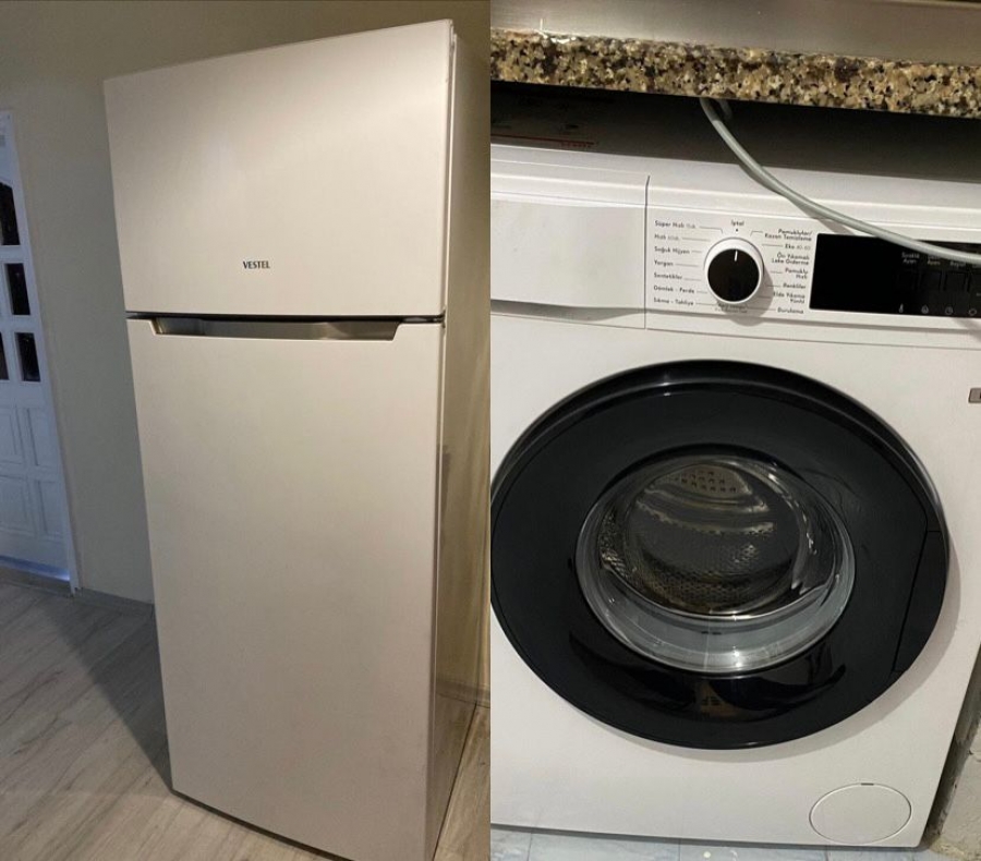 YETİM BÜYÜYEN AİLEYE EVLERİNDE EKSİK OLAN  ÇAMAŞIR MAKİNESİ VE BUZDOLABI TEMİN EDİLDİ